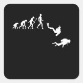 ダイビおもしろいングや水ファンのためのダイバーギフト スクエアシール (正面)