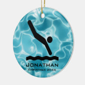 ダイビパーソナライズされたングオーナメント セラミックオーナメント (左)