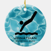 ダイビパーソナライズされたングオーナメント セラミックオーナメント (裏面)