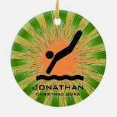 ダイビパーソナライズされたングオーナメント セラミックオーナメント (裏面)