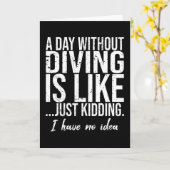 ダイビングおもしろいスポーツギフトアイディア カード (黄色い花)