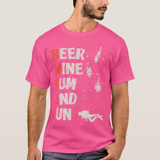 ダイビングおもしろいバディチェックBwarf Tシャツ (正面)