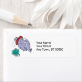 ダイビングおもしろい泳ぐ人象の漫画 ラベル (インサイチュ)