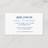 ダイビングのインストラクターのグランジなスタイルV64Kの青 名刺 (裏面)