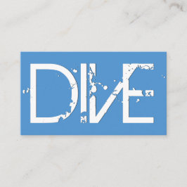 ダイビングのインストラクターのグランジなスタイルV64Kの青 名刺