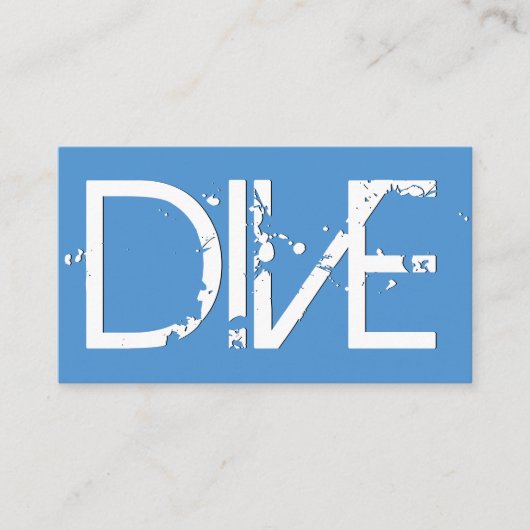 ダイビングのインストラクターのグランジなスタイルV64Kの青 名刺 (正面)