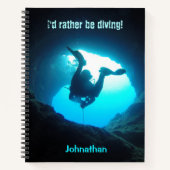 ダイビングのノートパーソナライズされたスキューバ ノートブック (正面)