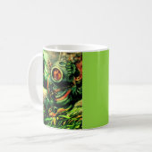 ダイビングのヘルメットの40年代のイラストレーションの海底ダイバー コーヒーマグカップ (正面左)