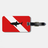 ダイビングの旗: 鮫 ラゲッジタグ (裏面横)