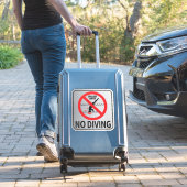 ダイビングの浅い水の標識なし シール (スーツケースインサイチュ)