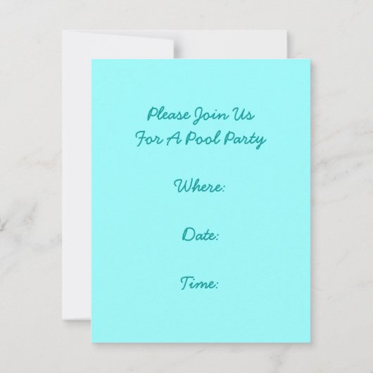 ダイビングの足のレトロのプールのパーティの招待状 招待状 (裏面)