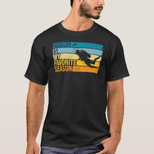 ダイビングはお気に入りのスキューバダイバーのシーズン Tシャツ (正面)