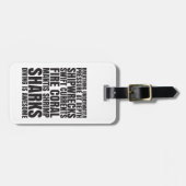 ダイビングは素晴らしい荷物のラベルです ラゲッジタグ (正面横)