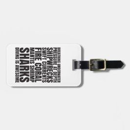 ダイビングは素晴らしい荷物のラベルです ラゲッジタグ