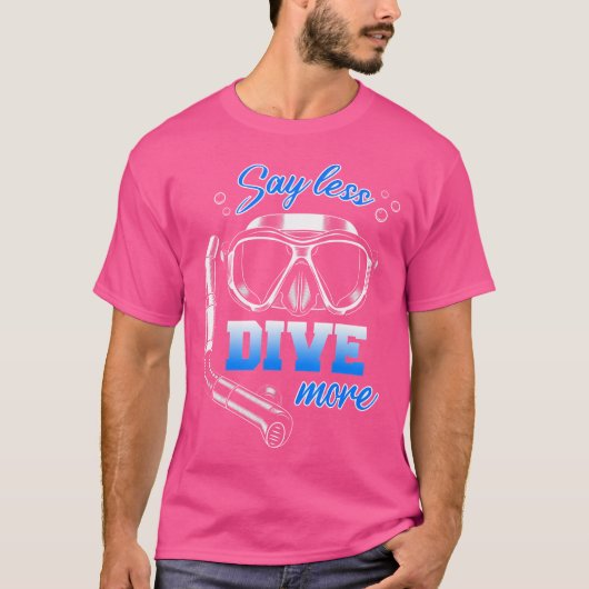ダイビングをもっと減らすスキューバダイバー Tシャツ (正面)