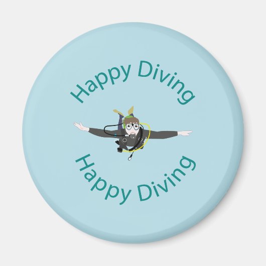 ダイビングを楽しんで マグネット (正面)