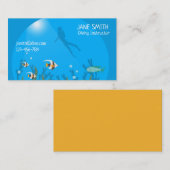 ダイビングインストラクター深いシーダイビングモダン業 名刺 (正面/裏面)