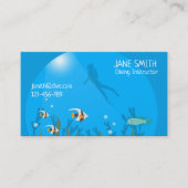 ダイビングインストラクター深いシーダイビングモダン業 名刺 (正面)