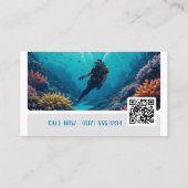 ダイビングインストラクター | Frogman |スキューバの名刺 名刺 (裏面)