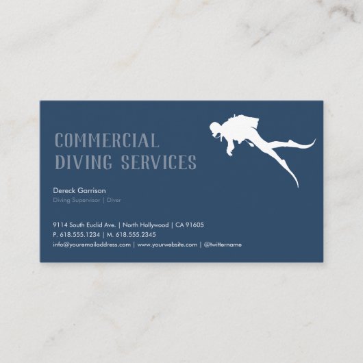 ダイビングインストラクター | Frogman |スキューバの名刺 名刺 (正面)