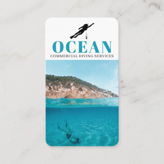 ダイビングインストラクター | Frogman |スキューバスポーツ 名刺 (正面)