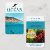 ダイビングインストラクター | Frogman |スキューバスポーツ 名刺 (正面/裏面)