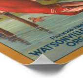 ダイビングガールブランドカリフォルニアリンゴフルーツクレートラ ポスター (角)