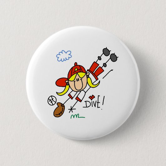 ダイビングキャッチボタン 缶バッジ (正面)