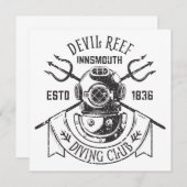 ダイビングクラブインスマウスロヴェクラフティアンTシャツ 招待状 (正面/裏面)