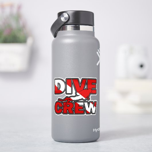 ダイビングクルーダイブ旗ステッカー シール (HydroFlask)