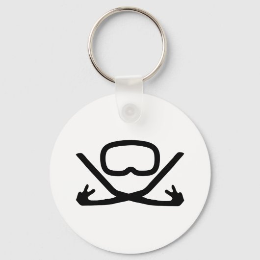 ダイビングゴーグル及びシュノーケル キーホルダー (正面)