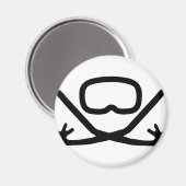 ダイビングゴーグル及びシュノーケル マグネット (正面/裏面)