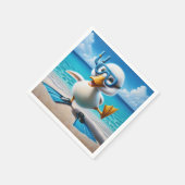 ダイビングシュノーケルオンビーチ スタンダードカクテルナプキン (角)