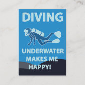 ダイビングスキューバダイビング水中ダイバー 名刺 (正面)