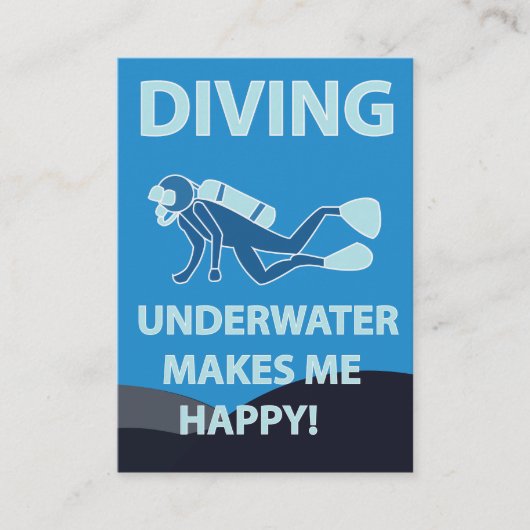ダイビングスキューバダイビング水中ダイバー 名刺 (正面)