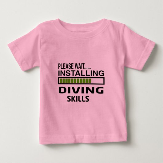 ダイビングスキルのインストール ベビーTシャツ (正面)