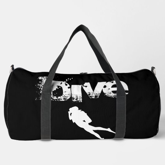 ダイビングスポーツ，アメリカダイバーダウン国旗SCUBA ダッフルバッグ (正面)