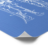 ダイビングスーツ1945特許技術青写真 ポスター (角)