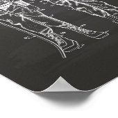 ダイビングスーツ1945特許技術Chalkboard ポスター (角)
