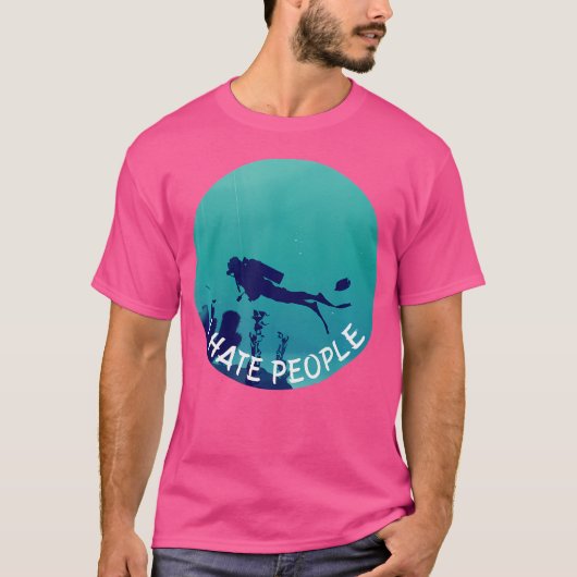 ダイビングダイバーおもしろい水中スキューバダイビング Tシャツ (正面)