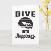 ダイビングダイバースキューバダイビングシーおもしろいギフトアイディア カード (黄色い花)