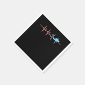 ダイビングハートビート水中ダイビングサーフィンスイミン スタンダードカクテルナプキン (角)