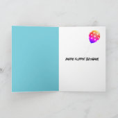 ダイビングフィン付き誕生日ダック カード (内部)