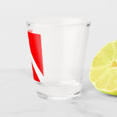 ダイビングフラッグスキューバダイバーダイバーダウン ショットグラス (右)