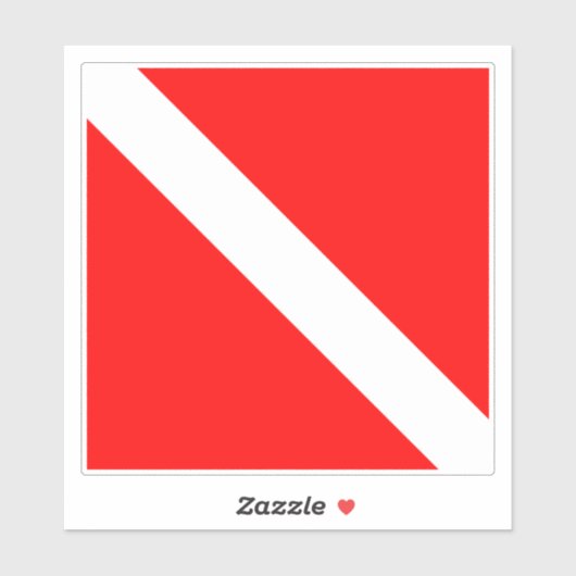 ダイビングフラッグスキューバダイバーダイバーダウン シール (シート)