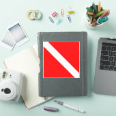 ダイビングフラッグスキューバダイバーダイバーダウン シール (iPadカバー)