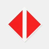 ダイビングフラッグスキューバダイバーダイバーダウン スタンダードカクテルナプキン (角)