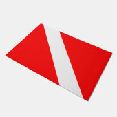 ダイビングフラッグスキューバダイバーダイバーダウン ドアマット (アングル)