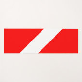 ダイビングフラッグスキューバダイバーダイバーダウン ヨガマット (正面(横))