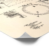 ダイビングヘルメット1891パテントアートオールドピーパー ポスター (角)